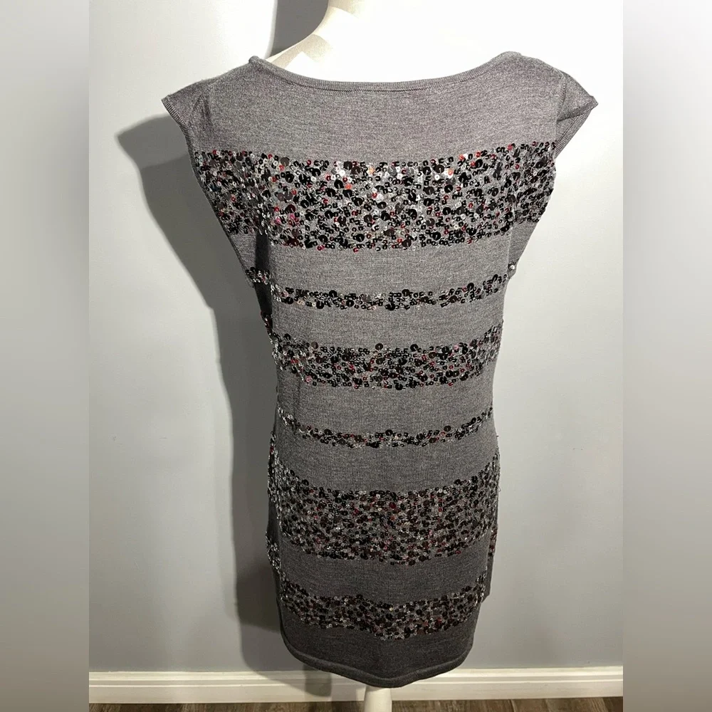 Trina Turk Gray Sequin Mini‎ Dress